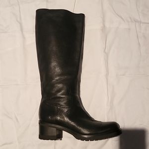 Santoni boots black leather 39